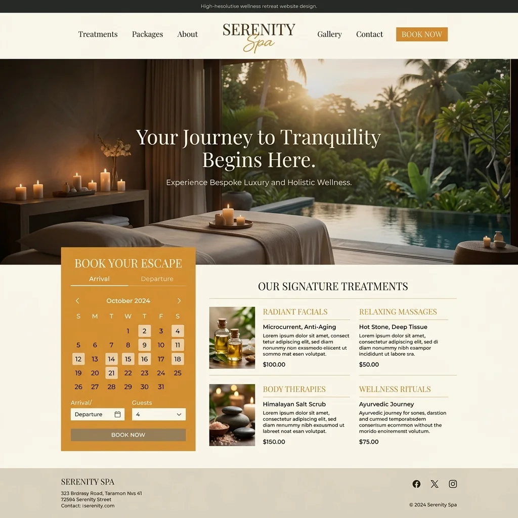 Serenity Spa Digital Presence